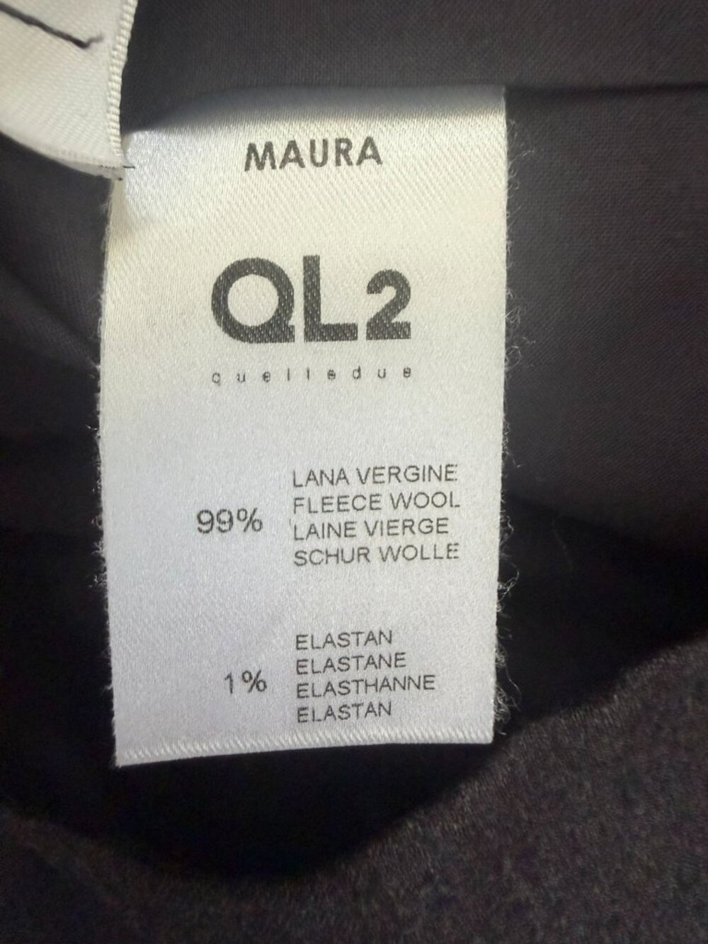 QL2 Maura Gray Wool Cropped Trousers Wide Cuff Women's IT 40 Made in Italy - Picture 4 of 9